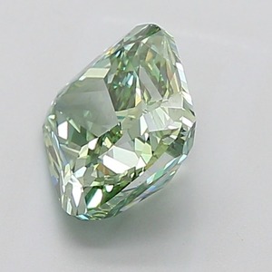 Diamant vert fantaisie de 3,01 carats, taille coussin, qualité SI1, certifié, diamant vert de luxe - Product Image 2