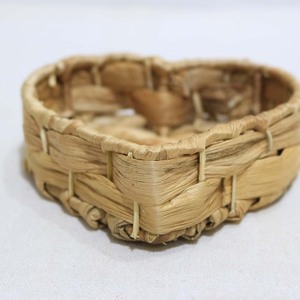 Panier de rangement en jacinthe d'eau écologique en forme de cœur, plateau cadeau décoratif, bol tressé à la main écologique - Product Image 2