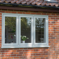 Ventanas y Puertas Abatibles Horizontales de PVC Estilo Americano Moderno con Doble Acristalamiento Templado para Casa/Villa