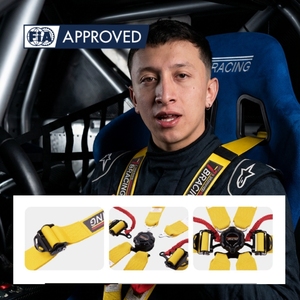 Ceinture de course Premium SPORT PLUS 3 certifiée FIA à 6 points avec sangle légère, service de personnalisation OEM ODM pour les équipes - Product Image 2