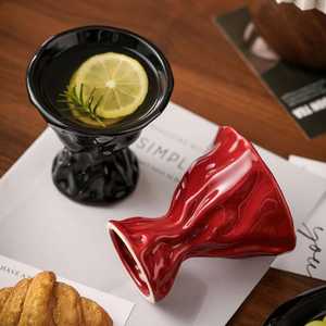 2026 Funnel-shaped Handmade Porcelain Ceramic Coffee Mug Latte Art Design 280ml Capacity Dishwasher Trendy Pattern By UO INDIA - Product Image 3