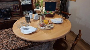 Wood Double Tier Rotating <b>Tray</b> Smooth-Spin Lazy Susan for Tabletop <b>Spice</b> Serving - Product Image 5