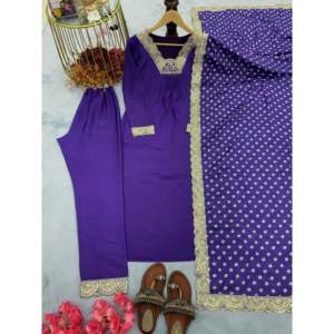 Magnifique bas en soie modale et ensemble Dupatta Taille 2XL - Product Image 2