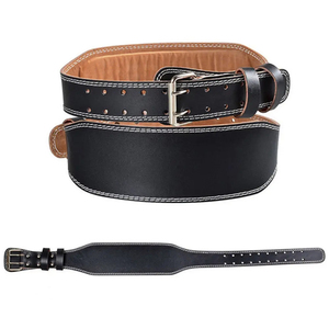Leather <b>Weight</b> Lifting <b>Belt</b> Adjustable Waist Support for Strength <b>Training</b> Unisex Buckle Closure - Product Image 1