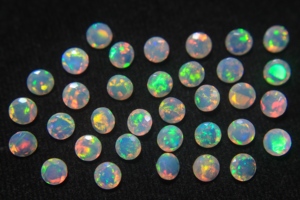 3mm Brilliant Cut Faceted Natural Ethiopian Opal Gemstone Multi <b>Fire</b> Opal Color Play for Jewelry Making HASNAIN <b>GEMS</b> Direct - Product Image 4