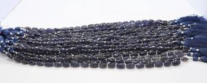 AAA Natural Iolite Faceted Cylinder Shape Beads 6x10MM Iolite Gemstone Beads 10 Inch Strand Faceted Iolite Fancy Oval Shape Bead - Product Image 6