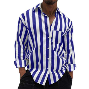 Camisa Casual de Hombre, Roja y Blanca, Lisa, de Un Solo Pecho, 100% Algodón Franela, Cuello Clásico, Manga Corta, Verano, Tallas Grandes, Transpirable - Product Image 6