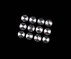 Diamants blancs en vrac CVD HPHT, 4 mm, forme ronde, taille rose, cultivés en laboratoire, 3,01 carats au total, 12 pierres, lot en gros pour bijoux, couleur E, pureté VVS2 - Product Image 1