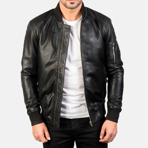 Chaqueta acolchada de cuero PU para hombre 2026, al por mayor, con cuello alto, abrigo de invierno, logotipo personalizado, fabricante OEM a granel - Product Image 1