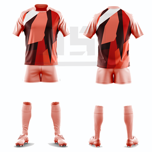 Tenue de rugby athlétique personnalisée : Maillot et short imprimés, séchage rapide, respirant, performance sportive, entraînement d'équipe, matchs, 100 % respirant - Product Image 6