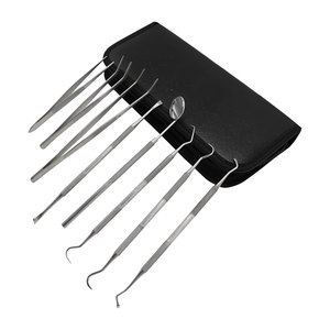 Dental Tools Teeth <b>Cleaning</b> Kit 8pcs Professional Stainless Steel Dental Pick Tooth <b>Scraper</b> Plaque and Tartar Remover Dental - Product Image 6