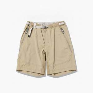 Shorts cargo utilitaires en coton beige pour homme, personnalisés, multi-poches, confortables, avec fermeture à cordon de serrage, shorts de travail - Product Image 3