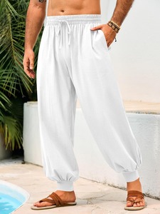 Pantalons baggy à la mode pour hommes, coupe large, en coton, vêtements streetwear - Product Image 2