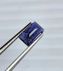 Pierres précieuses naturelles Iolite et Pierre de soleil en vrac, vente en gros - Forme octogonale facettée, bleu, blanc scintillant pour la fabrication de bijoux. - Product Image 5