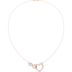 Fashionable Engagement Party Wedding Gift Jewelry 925 Sterling Silver <b>Gold</b> Plated Moissanite Diamond <b>Infinity</b> Heart Link Chain - Product Image 3
