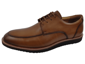 Chaussures Oxford en cuir véritable marron pour homme, bout rond, à lacets, respirantes, style marche toutes saisons - Product Image 4