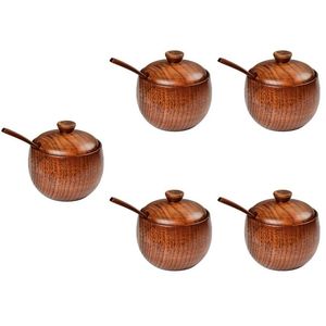 Tarro Redondo de Madera para Especias con Tapa, Calidad de Exportación, Tarro de Almacenamiento de Cocina de Madera Natural, Proveedor Mayorista - Product Image 3