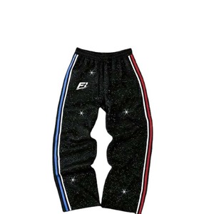 Wholesale Sparkles Rhinestone Men's Tracksuits Stylish Streetwear Men's Hoodies Jogger Hip HOP <b>Sets</b> OEM Custom Logo Manufacturer - Product Image 4