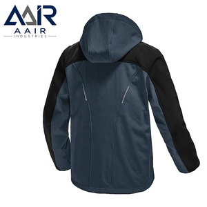 Veste softshell d'hiver pour homme, à capuche, coupe-vent, imperméable, respirante, avec fermeture éclair, vêtements d'extérieur, logo personnalisé OEM - Product Image 5