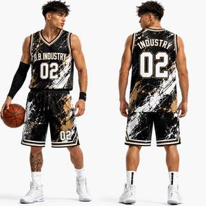 ชุดเสื้อบาสเก็ตบอล B.B.INDUSTRY แบบยูนิเซ็กซ์ คอวี แขนกุด พิมพ์ลายแบบซับลิเมชั่น ระบายอากาศได้ดี ผลิตจากโพลีเอสเตอร์ ทรงปกติ เหมาะสำหรับทุกฤดูกาล - Product Image 2