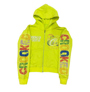 Sweat à capuche unisexe de haute qualité en molleton de coton épais, séchage rapide, style streetwear, coupe longue et ample, effet vieilli, zippé, délavé à l'acide - Product Image 2