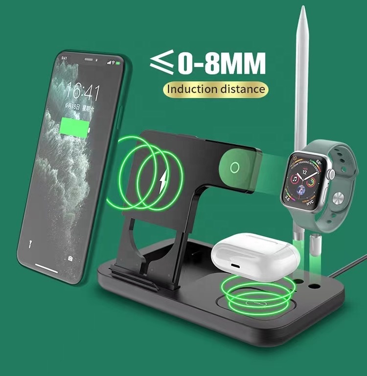 Portable All In One 4 In 1 Magnetic Phone Wireless Charger Station For Apple Watch