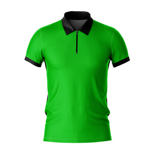 Half <b>Zip</b> <b>Up</b> OEM Custom Logo Men Summer 190 GSM Polyester Spandex Short Sleeve for <b>Polo</b> Shirt Luxury & Anti Wrinkle Solid Color - Product Image 4