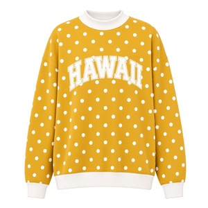 Sweat-shirt oversize pour femme, imprimé à pois, col montant, décontracté, à manches longues, coupe ample, style streetwear graphique - Product Image 4