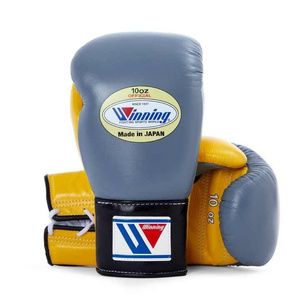 Gants de boxe OEM jaunes et gris de haute qualité en cuir de vachette véritable pour la lutte et l'entraînement en salle de sport – Vente en gros - Product Image 6