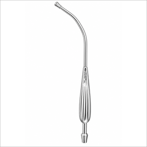 Canule d'aspiration Frazier incurvée en acier inoxydable, instrument chirurgical, poignée ergonomique, qualité supérieure européenne, autoclavable - Product Image 4