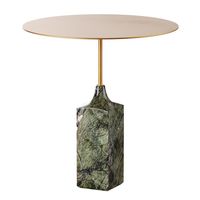 Nouvelle table d'appoint moderne avec plateau en marbre et base métallique, mobilier d'appoint pour la décoration de maisons et hôtels de luxe, vente en gros pour l'exportation