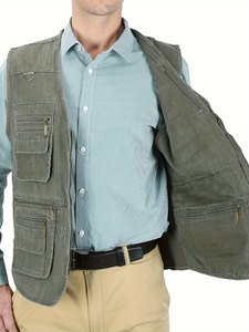 Gilet de chasse multifonctionnel en toile camouflage d'été, léger, imperméable, pour l'extérieur - Product Image 6