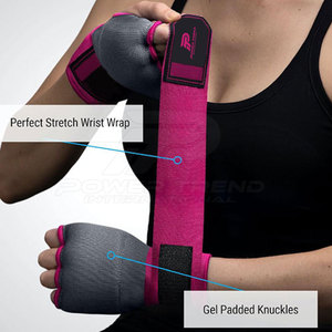 Vendas de Gel de Neopreno sin Dedos para Entrenamiento de Boxeo, con Cierre de Cordones, Reutilizables, Terapia Frío/Calor para Nudillos, Muñecas y Palmas, para Sparring en el Gimnasio - Product Image 4