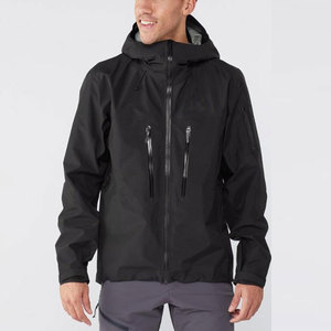 Veste coupe-vent imperméable pour le vélo en plein air, vente en gros, veste softshell à capuche zippée pour homme - Product Image 1