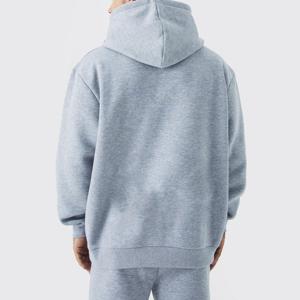 Survêtement gris à capuche pour homme, couleur unie, pantalon de survêtement long avec bandes latérales violettes, tenue décontractée, style automne, coupe classique - Product Image 6