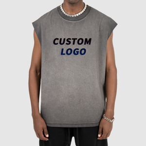 เสื้อกล้ามโอเวอร์ไซส์ผู้ชาย ทรงหลวม ไหล่ตก ผ้าฝ้าย ไม่มีแขน เสื้อยืดออกกำลังกาย เรียบง่าย ใส่สบาย ระบายอากาศดี เหมาะสำหรับฤดูร้อน ชุดลำลองสำหรับผู้ชาย - Product Image 6