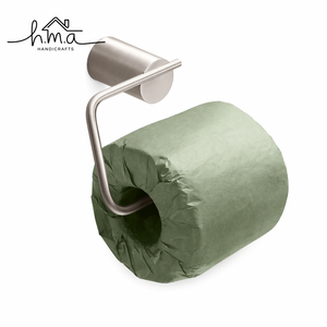 Porte-papier toilette hexagonal mural en laiton brossé or et noir mat, bras en L moderne, barre à extrémité ouverte, contemporain - Product Image 4