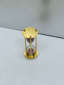Reloj de arena 3D de latón macizo de 4.5'' |   Pie Decorativo Vintage para Mesa de Graduación - Product Image 4