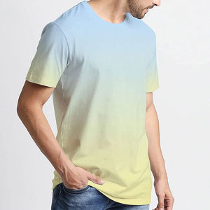 T-shirts en coton imprimés de haute qualité à col rond pour hommes, style décontracté streetwear pour le printemps et l'automne, service OEM ODM, style tricoté pour hommes - Product Image 2