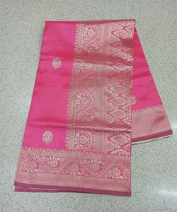 Export Quality Designer Women <b>Wedding</b> Festival Traditional <b>Modest</b> Ethnic Silk pink Floor-Length Quick Dry All Seasons Saree - Product Image 4