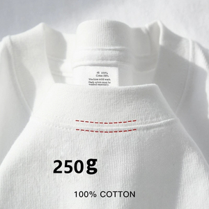T-shirt pour homme 100 % coton à manches courtes, col rond, coupe classique, blanc uni, décontracté, en jersey tricoté, teint uni - Product Image 5