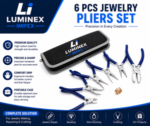 LUMINEX IMPEX LUB=113 <b>Long</b> <b>Nose</b> Stainless Steel Lightweight Smooth Work Jewelry Making Polishing Pliers for Bracelet Making DIY - Product Image 1