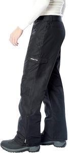 Pantalones de Esquí Unisex Impermeables 10,000mm, Resistentes al Viento, de Secado Rápido, Ecológicos, con Forro Polar Térmico, Estilo Cargo Negro con Cordón Ajustable - Product Image 6