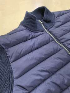 Men's <b>Light</b> Gray Woolen Stand Quilted Puffer <b>Jacket</b> Zipper Closure <b>Waterproof</b> Quick Dry Breathable Windproof Casual Winter - Product Image 6