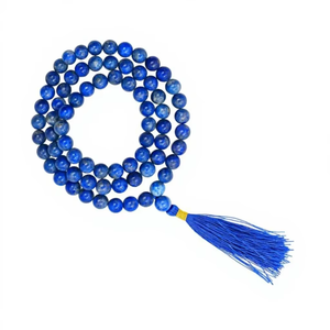 Collier de prière en lapis-lazuli avec 108 perles et pompon, perles de prière religieuses pour l'islam, la méditation, le yoga, bijoux unisexes en perles colorées - Product Image 3