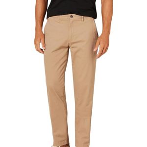 Pantalones Chino Color Caqui Claro para Hombre, Corte Ajustado, Pantalones de Algodón, Ropa Casual Diaria para Hombre, Pantalones de Trabajo de Alto Rendimiento - Product Image 1