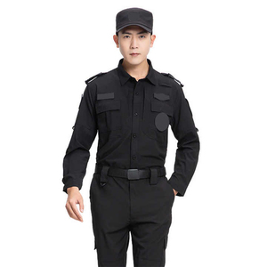 เสื้อเชิ้ตยูนิฟอร์มรปภ. สีกรมท่า ผ้าโพลีเอสเตอร์ ระบายอากาศได้ดี มีกระเป๋าและเข็มขัด สำหรับผู้ใหญ่ - Product Image 2
