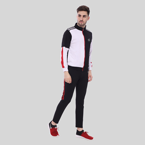 Survêtement de sport pour homme en velours premium, extensible dans les quatre sens, coupe ajustée, couleur unie, confortable, pour l'automne, le jogging et la course à pied - Product Image 1