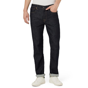 <b>Mens</b> Unisex Stonewashed Hip Hop Oversized <b>Biker</b> Straight Blue Wide Leg <b>Jeans</b> Casual Streetwear Fashion OEM ODM All Sizes - Product Image 1