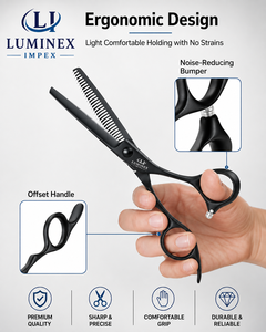 NYBL-55 5.5inch Straight <b>Left</b>-<b>handed</b> <b>Scissors</b> JAPAN 440C Sharp 58-59HRC Hardness Stainless Steel Handle Barber Shears Hair 28 - Product Image 3